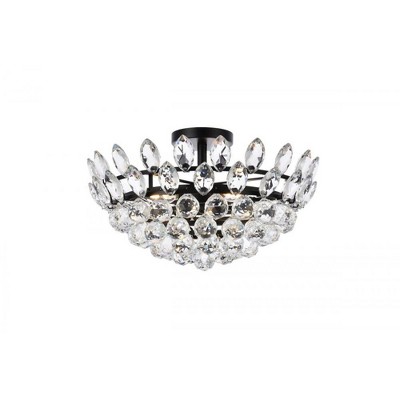 Elegant Lighting Emilia 18 inch flush mount in black