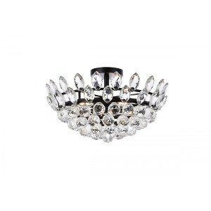 Elegant Lighting Emilia 18 inch flush mount in black - 1 of 4