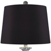 Regency Hill Tanya Country Cottage Table Lamps 26 1/2" High Set of 2 Blue Wash Black Faux Silk Drum Shade for Bedroom Living Room Bedside Nightstand - 2 of 4