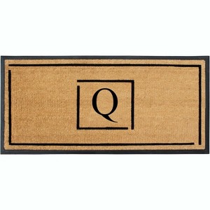 A1HC Natural Coir Monogrammed Doormat, Anti-Shed Treated Durable Front Door Mat for Outdoor Entrance, Easy to Clean Entrymat 24"x48" - 1 of 4