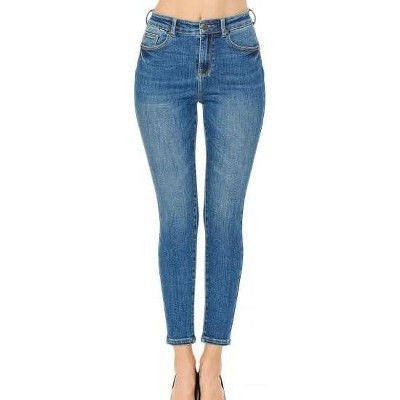 Wax Jeans Women's Butt I Love You Push-Up Classic 5-Pocket Ankle Skinny Jeans