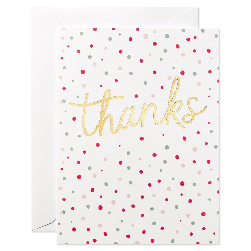 10ct Scattered Dots Blank Thank you Cards, 1 of 8