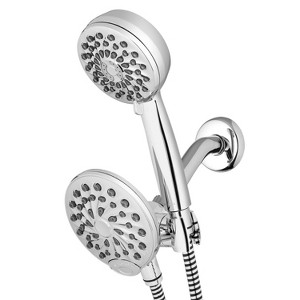 Push Button Combination Shower Head - Waterpik: 7-Setting, Chrome-Plated, EPA WaterSense, 1.8 GPM - 1 of 4