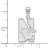 Black Bow Jewelry 10k White Gold Northwestern Wildcats NCAA Large Pendant - 2 of 3