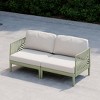 WestinTrends Playa Modern Outdoor Polypropylene Resin Deep Seating Patio Loveseat, Green - 2 of 4