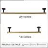 WOWOW 6-Piece Stainless Steel Bathroom Towel Rack Set in Brushed Nickel - 4 of 4