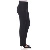 Rekkuna Women's Pull-On Straight Leg Dress Pants – Mid-Rise Office Slacks with Hidden Pocket and Flattering Fit - 2 of 4