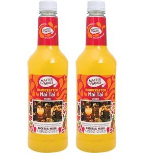 Master of Mixes Mai Tai Drink Mix - Ready to Use – 1 Liter Bottle (33.8 Fl Oz) - Mixer Perfect for Bartenders and Mixologists - 1 of 2