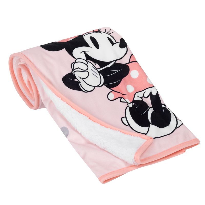 Lambs & Ivy MINNIE MOUSE Picture Perfect Baby Blanket - Pink, Animals, Disney, 5 of 7