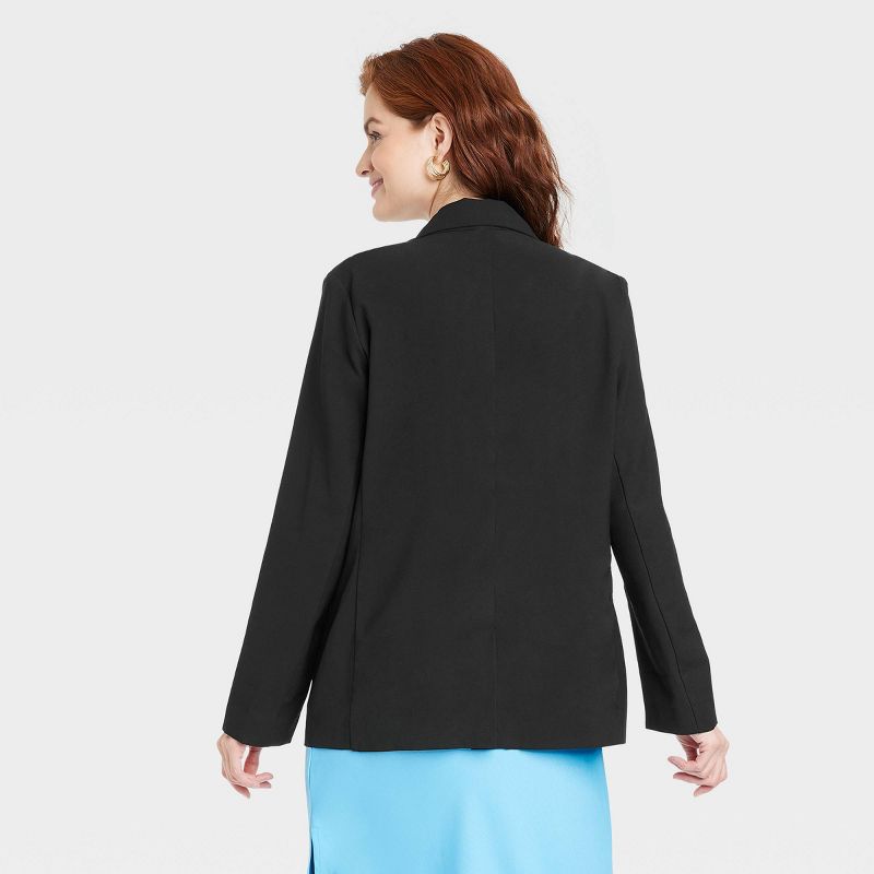 Women's Relaxed Fit Essential Blazer - A New Day™ Black, 2 of 10