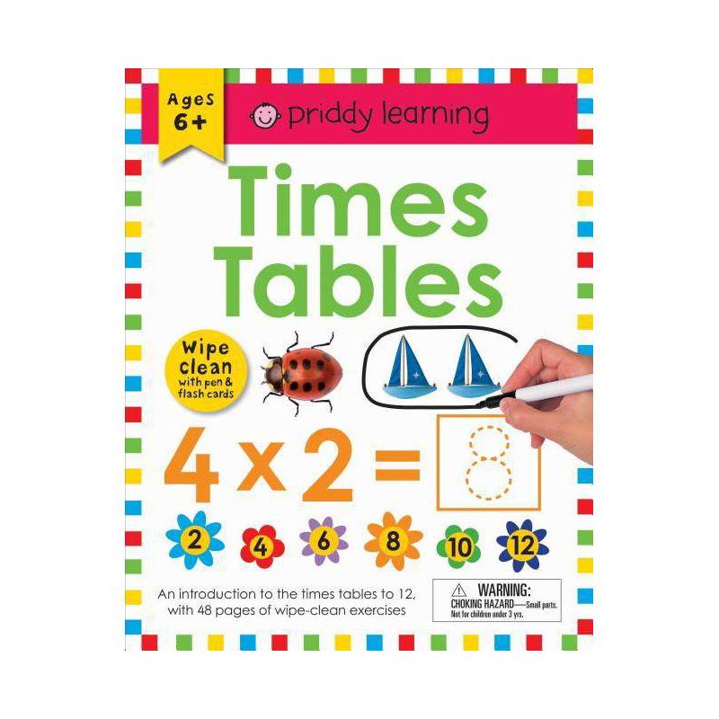 Wipe Clean Workbook: Times Tables (Enclosed Spiral Binding) - (Wipe Clean Learning Books) by  Roger Priddy (Spiral Bound), 1 of 2