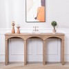 60" Rustic Console Table with Decorative Arched Legs,Narrow Entryway Table for Hallway,Living Room or Behind Sofa-Baofuwish - 2 of 4