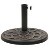 vidaXL Parasol Base Round Polyresin 41.9 lb Bronze - 2 of 4