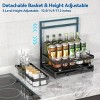 YIGII-2 Tier Slide Out Under Sink Shelf Cabinet Storage Shelf Under Sink Storage For Kitchen Bathroom Metal L-Shape - 4 of 4