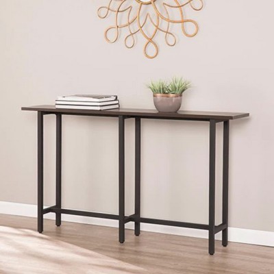 Harley Long Narrow Console Table Espresso Brown - Aiden Lane