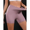 BLUEMING Womens Workout Shorts High Waisted Legging Ribbed Seamless Tummy Control Yoga Running Biker Shorts - 4 of 4
