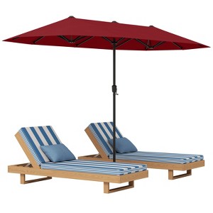 Tangkula 13 FT Double-sided Patio Umbrella Outdoor Large Twin Size Umbrella - 1 of 4