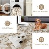 coucheta Multi-size Area Rug with Non-Slip Backing, Botanical Floral Leaf Printed Accent Stain-Resistant Carpet for Living Room, Bedroom, Kitchen - 4 of 4