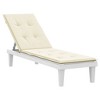 vidaXL Deck Chair Cushion Cream (29.5"+41.3")x19.7"x1.6" - 3 of 4