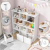 Toy Organizer with 3 Movable Drawers & 8 Storage Cubbies, Kids Bookshelf & Toy Chest Shelf - 3 of 4