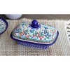 Blue Rose Polish Pottery 66 Vena Butter Tub - 2 of 3