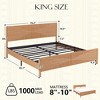 Brafab Hand-Woven King Bed Frame with Headboard and Footboard, No Box Spring Needed, 1000lbs - 2 of 4