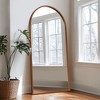 MAYEERTY Full-Length Mirror Solid Wood Straight Edge Right Angle Arch Black 71x35x1in No Stand - 2 of 4