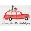 C&F Home 27" x 18"  "Home For Holidays" Sentiment with Red Station Wagon Car Cotton Embroidered & Waffle Weave Kitchen DIsh Towel - 2 of 2
