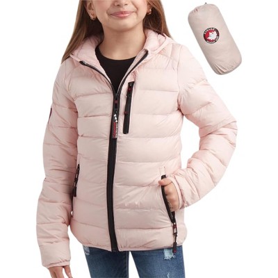 Canada Weather Gear Girls Puffer Jacket - Lightweight Packable Bubble Coat Water Resistant Outerwear Jackets for Girls (7-16)