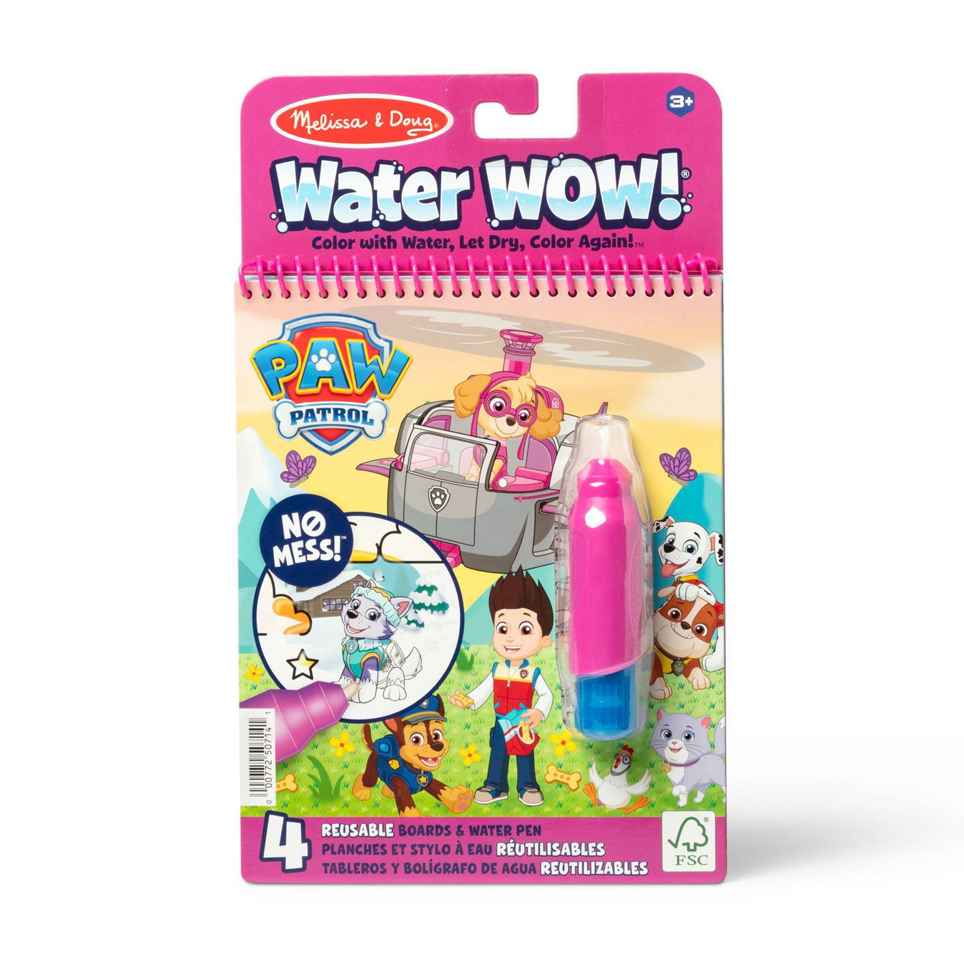 Melissa & Doug Water WOW! PAW Patrol Skye - Mess Free Coloring Book Set with Refillable Water Pen