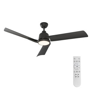 Warmiplanet 52"Ceiling Fans with Lights and Remote Control, DC Motor,Black, 3 Blades - 1 of 4