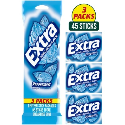 Extra Peppermint Sugar-Free Gums - 3.95oz/3pk