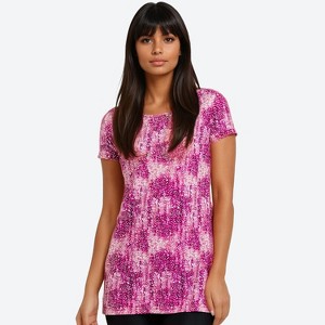 Calypsa Women's Plus Size Longer Length UPF 50+ Anna Swim Tunic - 1 of 3