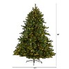 8ft. Mixed Pine Artificial Christmas Tree with 650 Clear Lights & 2302 Branches – Towering Seasonal Holiday X-Mas Display - 2 of 4