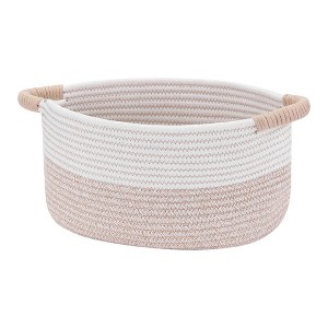 Unique Bargains Woven Handles Shelf Closet Storage Basket - 1 of 4
