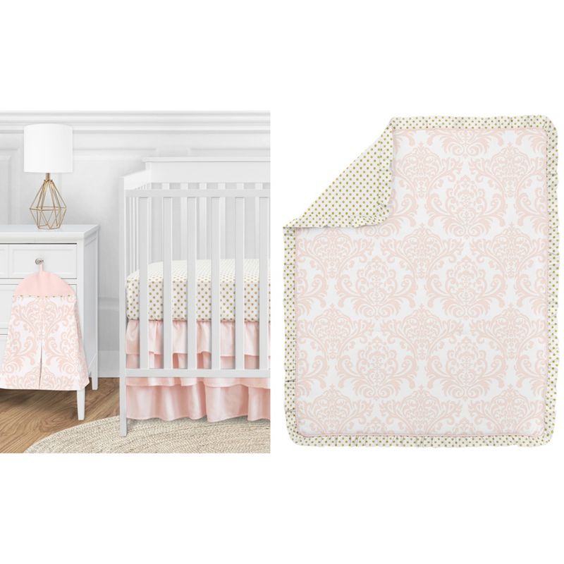 Sweet Jojo Designs Pink Crib Bedding Set - Amelia - 4pc, 1 of 7