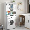 Over The Toilet Storage Cabinet with Sliding Door & Toilet Paper Holder Stand - 4 of 4