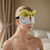 Unique Bargains Soft Cartoon Sleep Mask Getting Angry Yellow White 1 Pc - 2 of 4