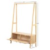 Nordlys Rattan and Wood Coat Rack Exotic Boho Entry - 4 of 4
