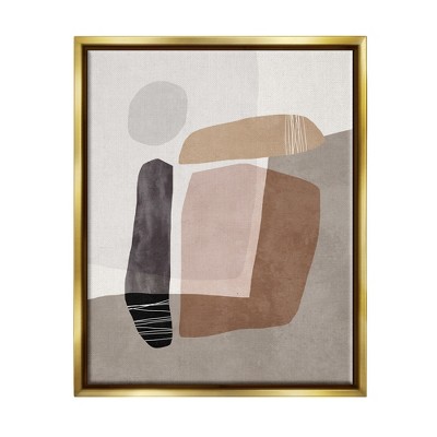 Stupell Industries Overlapped Earth Transparent Solid Polygons Contemporary Art