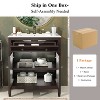 Grungis Bathroom Vanity with Ceramic Sink,Silver Metal Knobs and Soft Close Hinges,Cabinet with Adjustable Shelf and Tip-Out Tray - 4 of 4