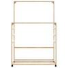 vidaXL Bamboo Coat Rack with Shelves and Wheels 90 x 35 x 155 cm - 4 of 4