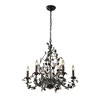 ALOADECOR Contemporary Dark Bronze Leaf Chandelier Elegant Interior Lighting With Crystal Accents For Dining Room Foyer - 4 of 4