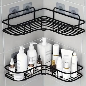Wall Mounted Bathroom Shelf, Shower Caddy Rack, No Punching Triangle Storage Rack For Bathroom Kitchen, Bathroom Accessories - 1 of 4