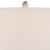 Barnes and Ivy Mason Traditional Table Floor Lamps 56" Tall Set of 3 Brushed Steel White Tapered Drum Shade for Bedroom Living Room Bedside Nightstand - 3 of 4