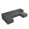 130.32" Modern Minimalist Corduroy U-Shape Modular Sectional Sofa, No Assembly Needed, 6-piece Free Combination Sofa - 3 of 4