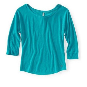 Aeropostale Womens Metallic 3/4 Sleeve Graphic T-Shirt - 1 of 1