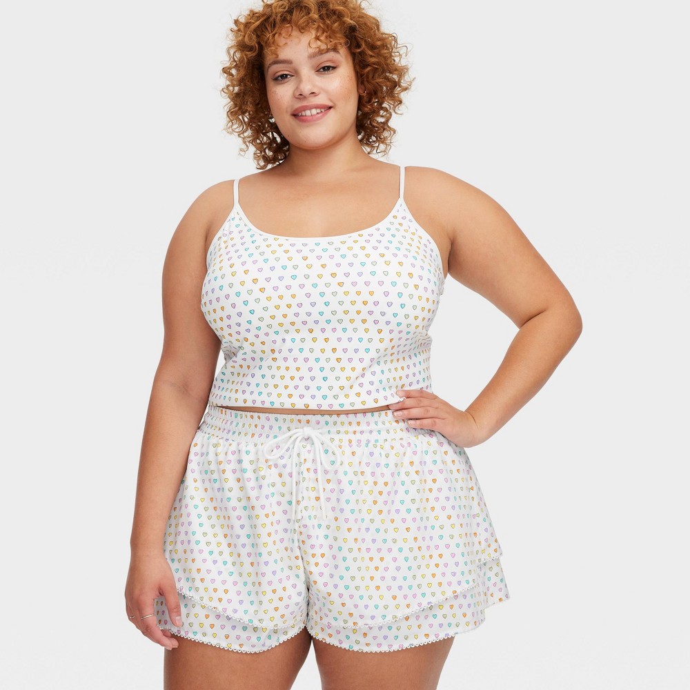 Women's Disco Hearts Wave Tank Top Pink/Lavender/Teal - Roller Rabbit x Target XXL