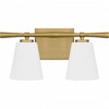 Quoizel Lighting Brindley 2 - Light Vanity in  Aged Brass - 3 of 4