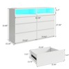 Dyonery 6-Drawer Dresser with Power Outlet and LED Light, Modern Storage Chest with Ample Capacity & Smooth Glides - 3 of 4